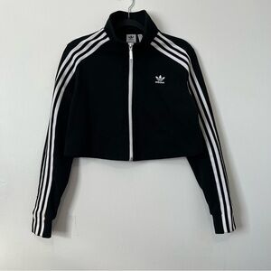 Adidas Women's Black Cropped Track Jacket